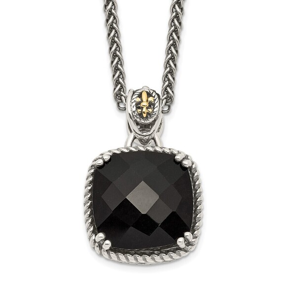 925 Sterling Silver 14K Accent 18